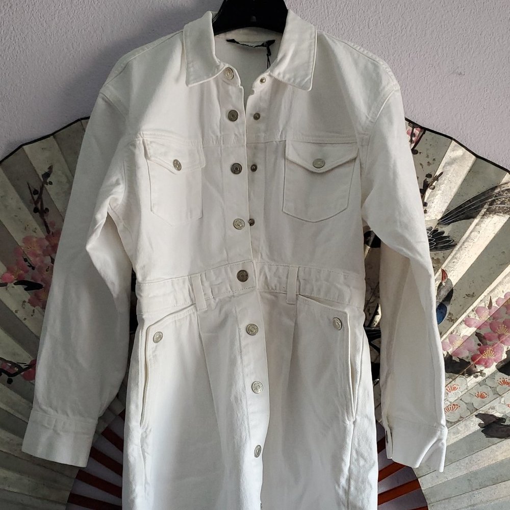White Denim Zara Dress
